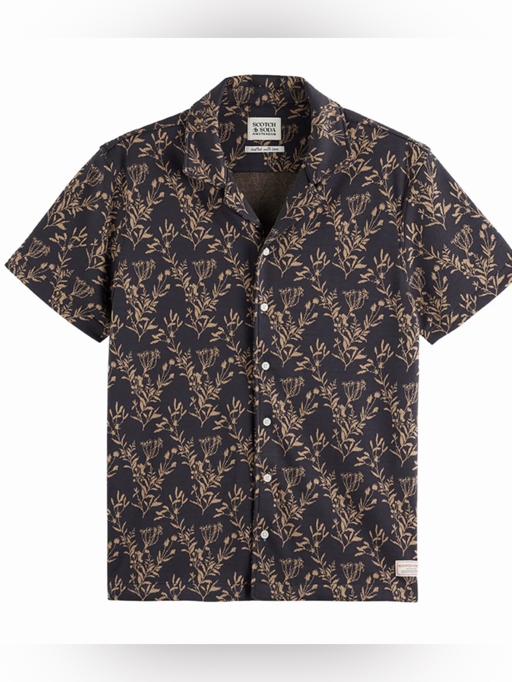 Scotch & Soda Short-Sleeve Floral Button-Down Shirt size LRG